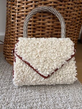 GEDEBE Two-tone nappa leather and eco shearling bag